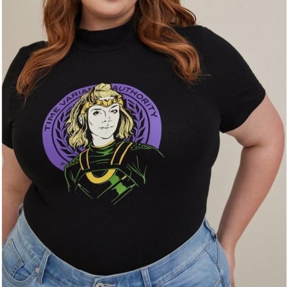 torrid Tops - TORRID NWT MARVEL LOKI SYLVIE FOXY MOCK NECK TOP